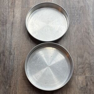 Wear-Ever No 286 Vintage Aluminum 8 Inch Round Cake Pan Set of 2 Made in USA